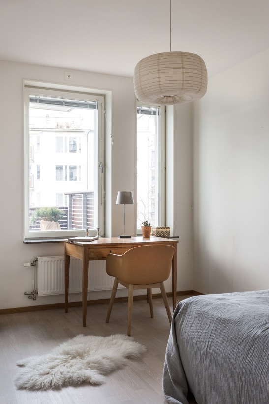 Korphoppsgatan Bedroom work space eams grey brown white Fantastic Frank
