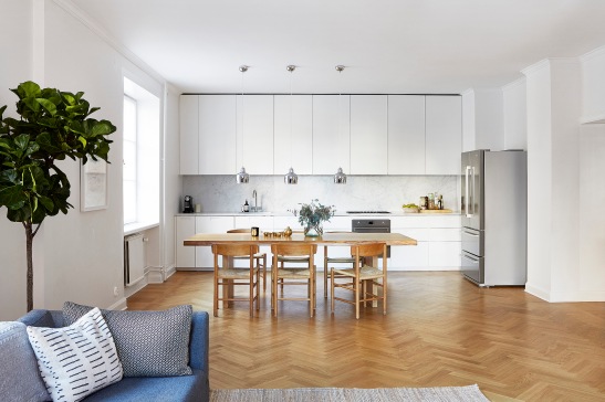 Rörstrandsgatan Stockholm livingroom kitchen öppen planlösning Fantastic Frank