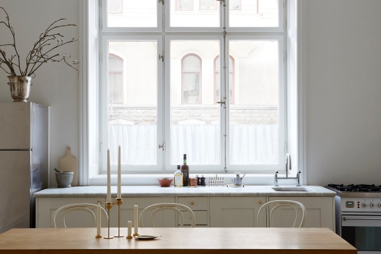 Birkagatan josefin hååg fantastic frank kitchen view thonet wood marble